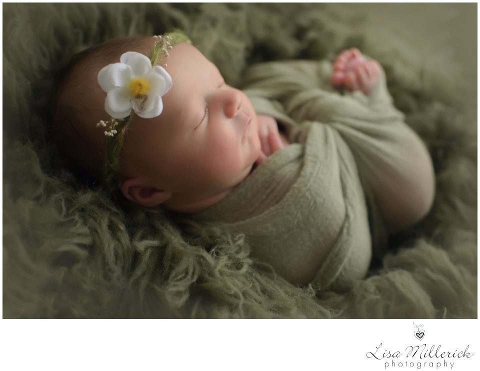 sleeping flower headbands newborn photo ideas