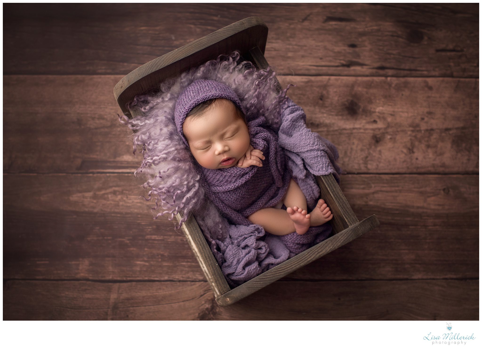 newborn baby girl picture purple