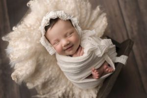 baby girl creams ct newborn photo vintage smiles