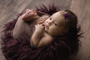 baby girl pink swaddle ct newborn photo