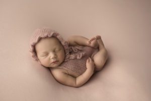 baby girl pink ct newborn photo