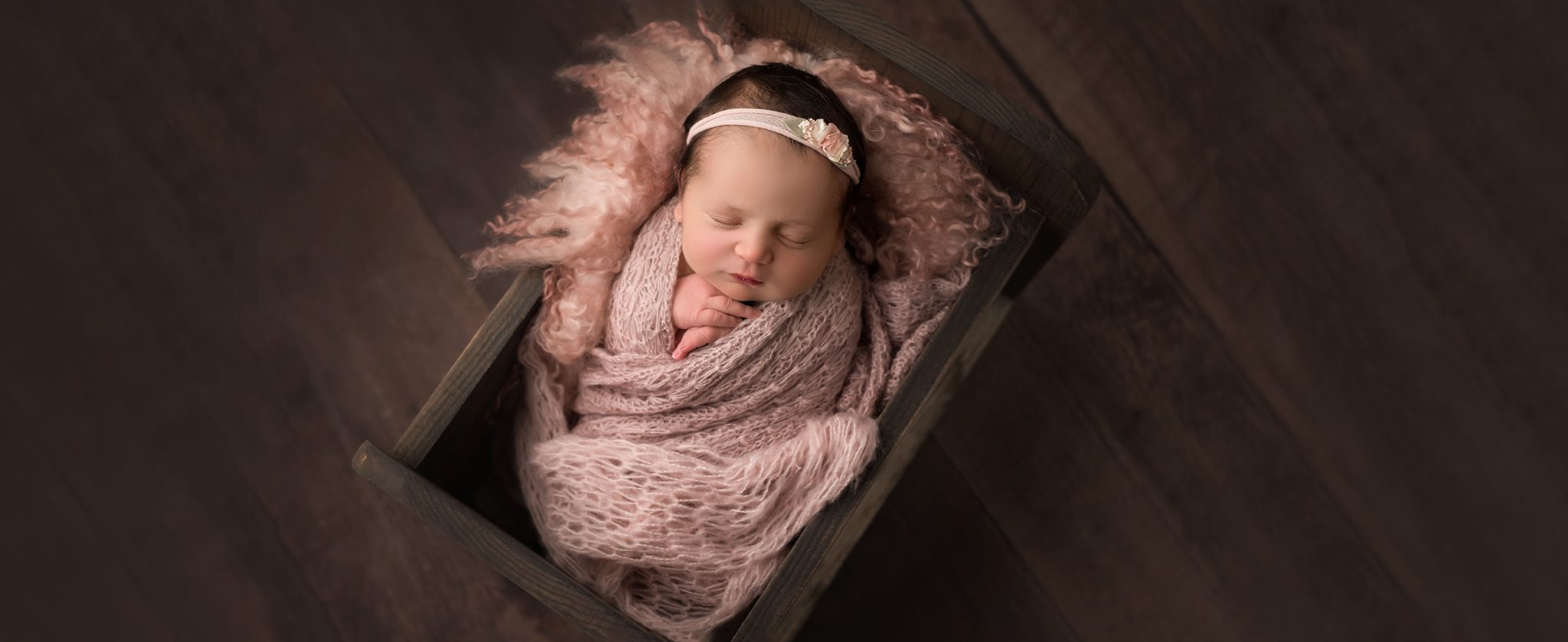pink baby girl rustic simple newborn