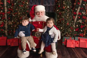 St. Nick Santa Claus Session photo pictures Christmas Holiday twins